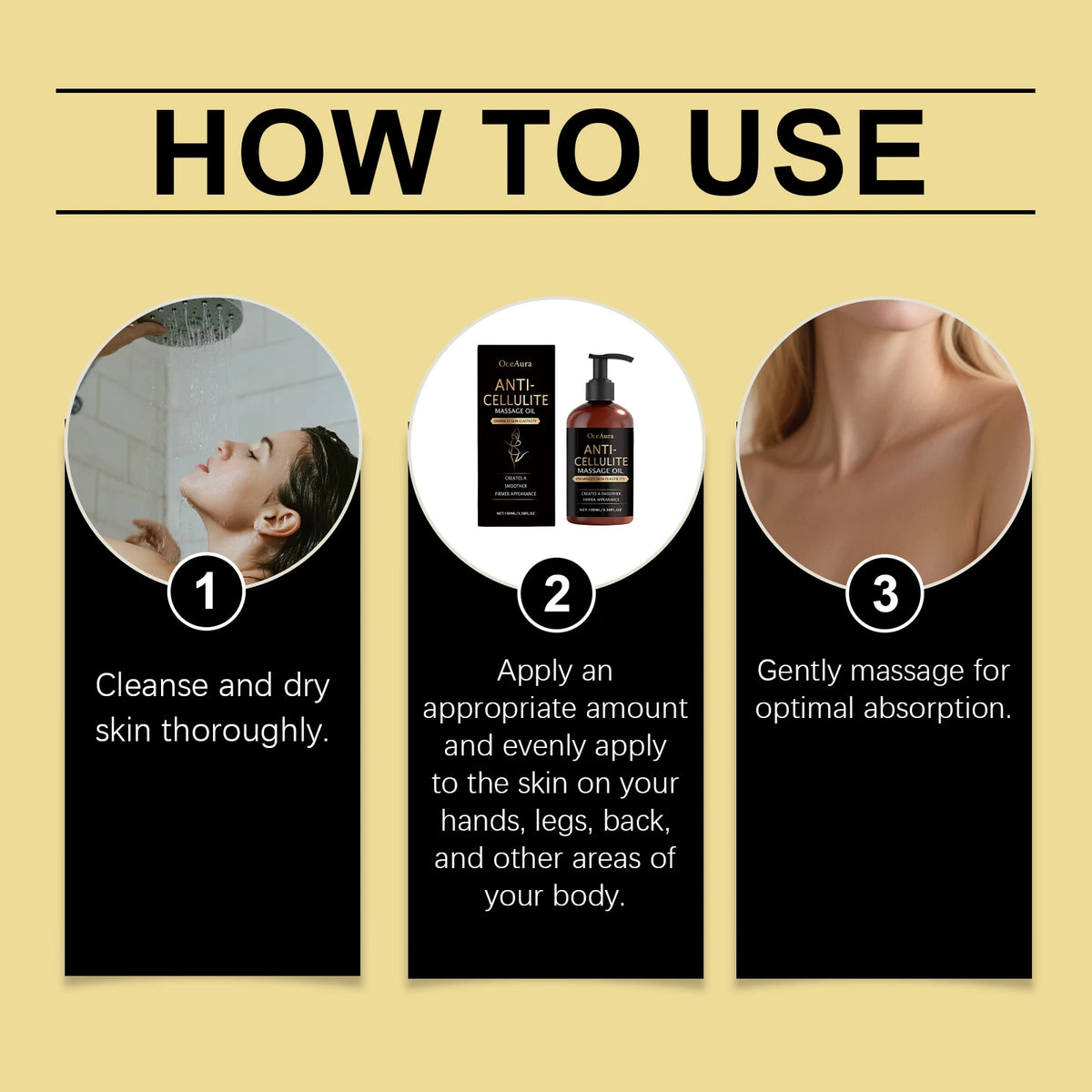 100ML Anti-cellulite Body Oil Moisturizing & Nourishing Enhance Smoothness Firming Soothing Discomfort Mild Body Essence Oil