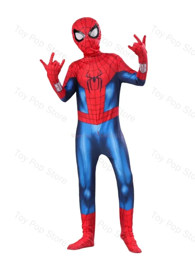 Popular Web Slinger Superhero Zentai Suit Full Coverage Cosplay Bodysuit Halloween Themed Outfit Collectible Attire for Holiday