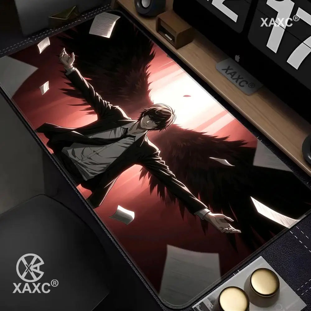 Anime D-Death Note Mouse Pad Large Keyboard Light Yagami Mouse Desk Pad XXL Non-Slip Rubber Gaming Pad Laptop Mouse Carpet XAXC