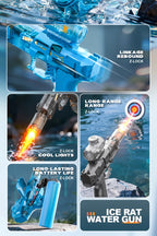 Simulated Firing and Recoil Electric Water Gun Toys Children Automatic Sensor Lights Water Pistol Summer Outdoor Beach Kids Toy