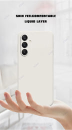 Original Square Liquid Silicone Phone Case for Samsung Galaxy A26 A36 A56 5G 360 Soft Protective Anti-drop Shockproof Back Cover