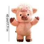 Soft Calf Pig Stuffed Animal Plush Toy Cute Animated Stuffed Animal Pillow Creative Running Pig Plush Toy Gift 17.7inch