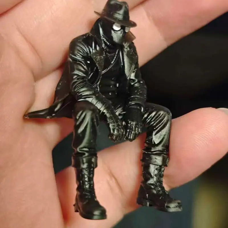 Spider Man Venom Batman Sitting Posture Anime Figure Statue Statue Collection Model Toy Car Desktop Ornament Collect Toy Gift