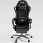 NEBMAAX Ergonomic Gaming Chair with Footrest Massage Function PU Leather Office Chair for Adults Swivel Computer Chair with Headrest And Lumbar Support