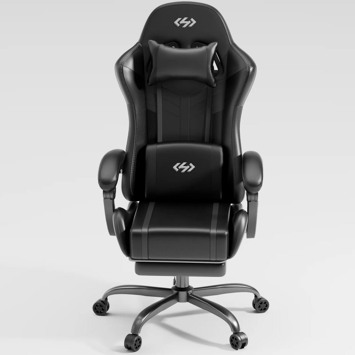 NEBMAAX Ergonomic Gaming Chair with Footrest Massage Function PU Leather Office Chair for Adults Swivel Computer Chair with Headrest And Lumbar Support