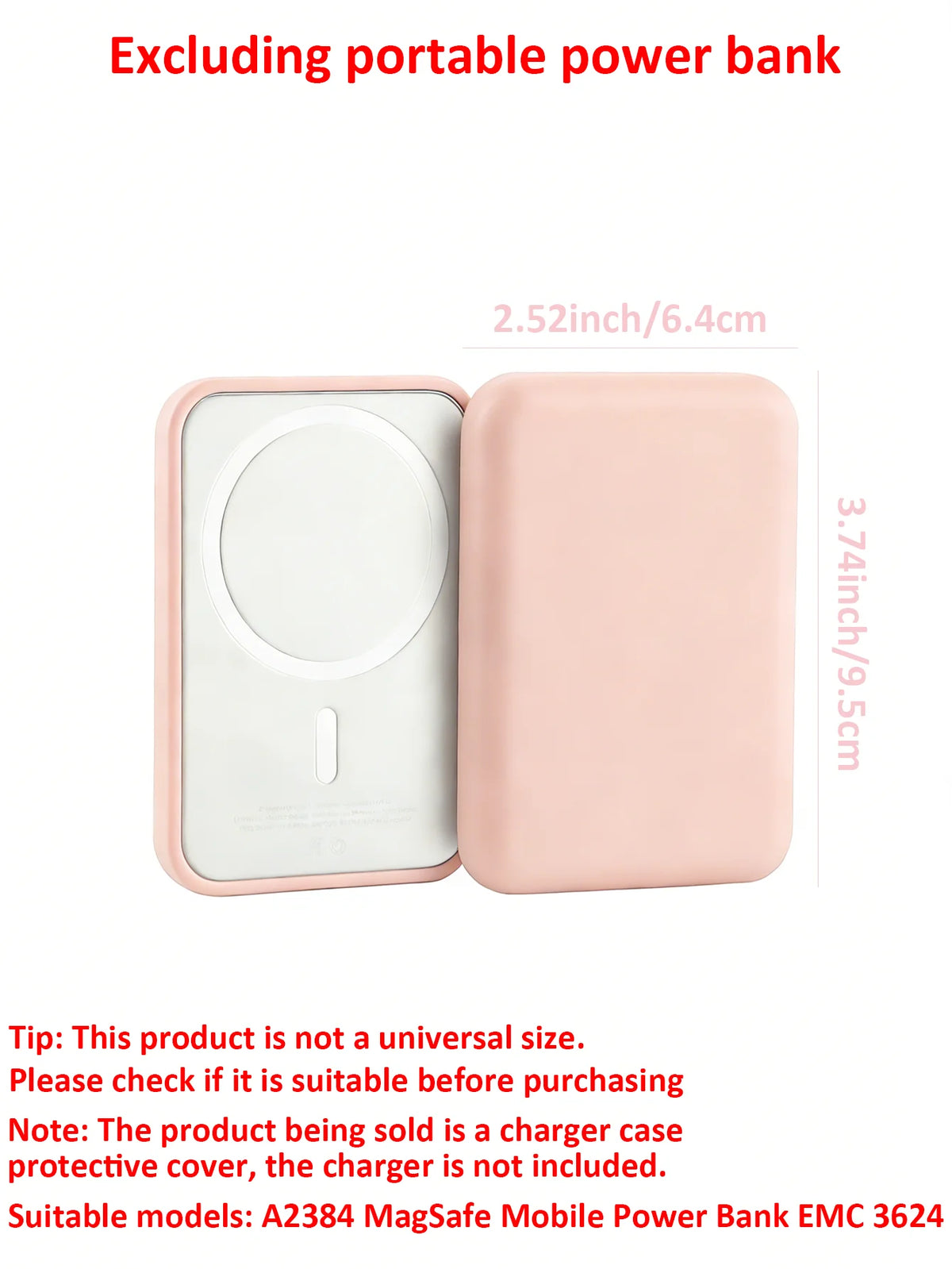 Magsafe Battery Pack Phone Case, Black, Pink, Transparent White/3-Pack |   Compatible with Magsafe Battery Pack, Ultra-Thin Tpu, Shockproof, Ultra-Thin Scratch-Resistant, Protective Bumper Case - Battery Not Included