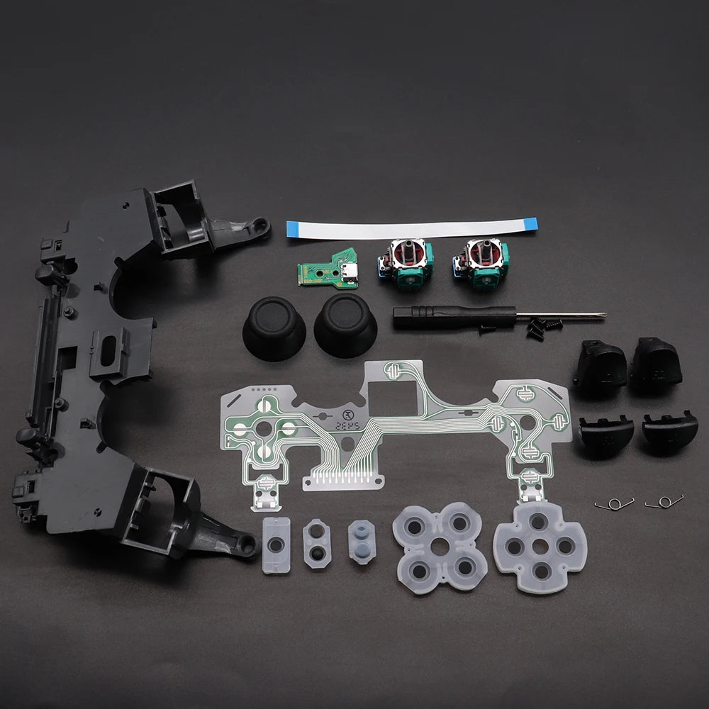 For PS4 Pro JDS 055 050 JDM050 055 Controller Frame Conductive Film L1 R1 L2 R2 Button Joystick Cap Charging Board