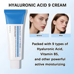 Hyaluronic Acid 9 Cream Complex Vitamin B5 Brightening Whitening Repair Face Soothes Irritation Lightweight Fast-Absorbing Care