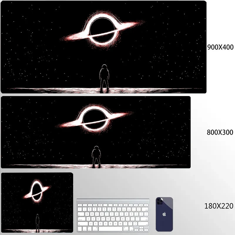 Universe Mouse Pad Gaming Astronaut Mousepad Keyboard Mats Space Desk Pads XXL 80x30cm Deskmat For Computer Mousepads Big Carpet