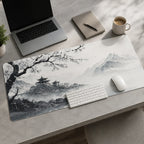 Mouse Pad Black And White Cherry Blossoms Gaming printon demand Large Mousepad XXL MousePads Office Carpet Soft Gaming laptop