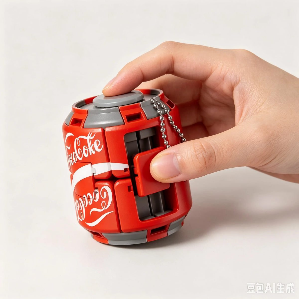 Soda Can Fingertip Slider Fidget Toy Keychain for Stress Relief
