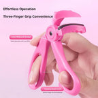PRETTY Frameless Eyelash Curler Wide Angle Lash Curler with Comb Teeth Silicone Pad No Pinching Makeup Tool for Women