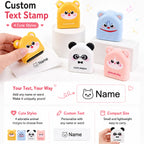 Personalized Cute Name Stamp Waterproof Clothing Label for Kids Self Ink Stamp for Kindergarten School Bags Custom Stamp