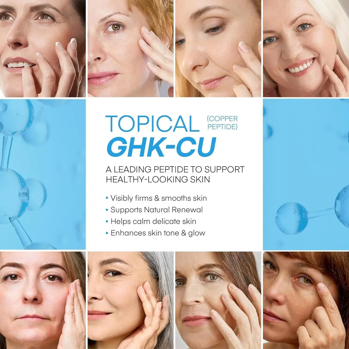 Copper Peptides GHK-Cu Beef Tallow for Skin: Blue Balm Manuka Honey Face and Body Moisturizer for Mature, Dry & Sensitive Skin