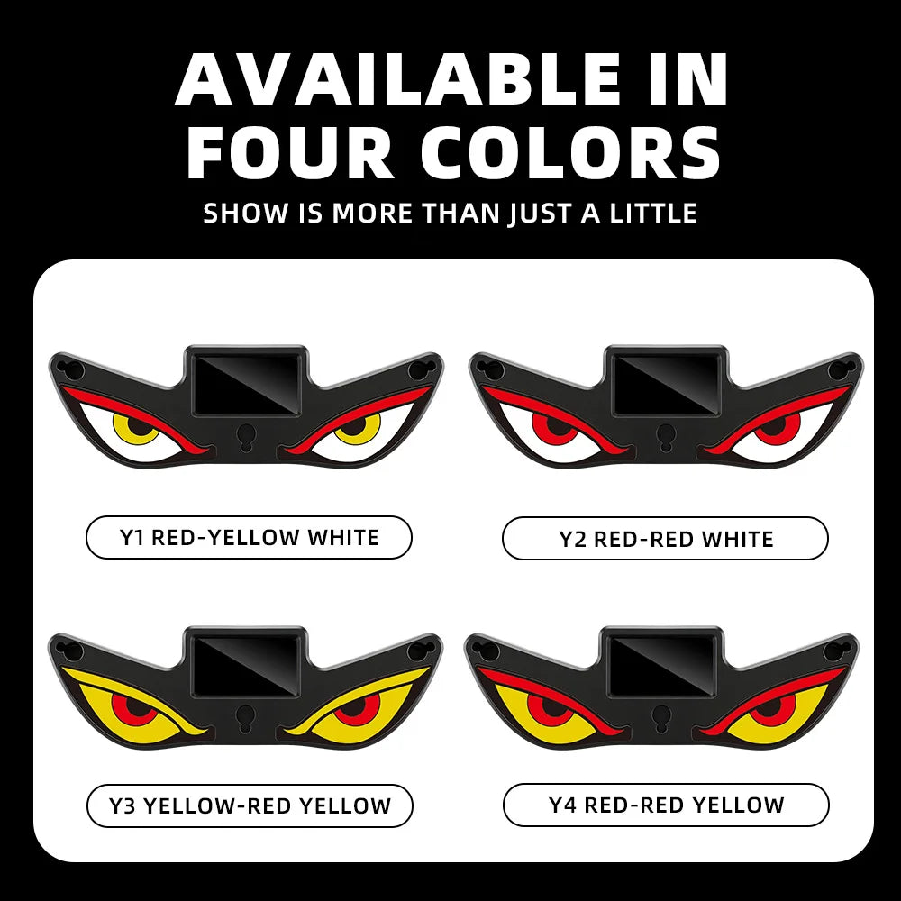 Cool DEMON EYE Ambient Light Solar Powered Breathing Neon Light Car Decoration Rear Windshield Atmosphere Lights Car Accessories