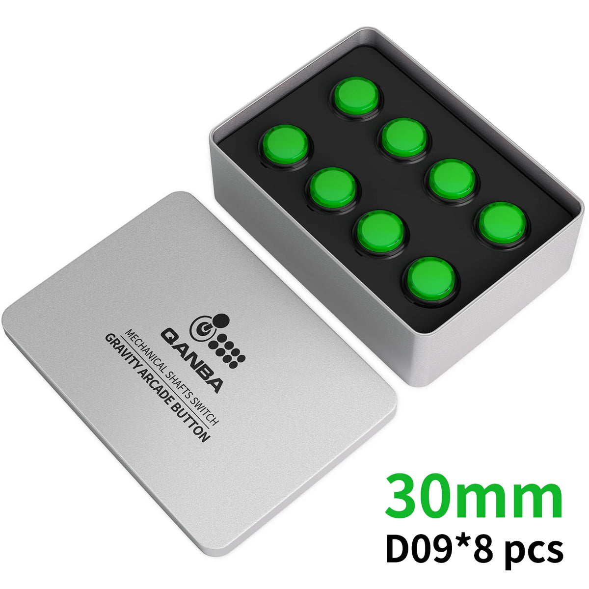 Qanba Gravity KS Mechanical Shafts Silent Pushbutton 24mm/30mm Arcade Button Snap-in (Boxed)