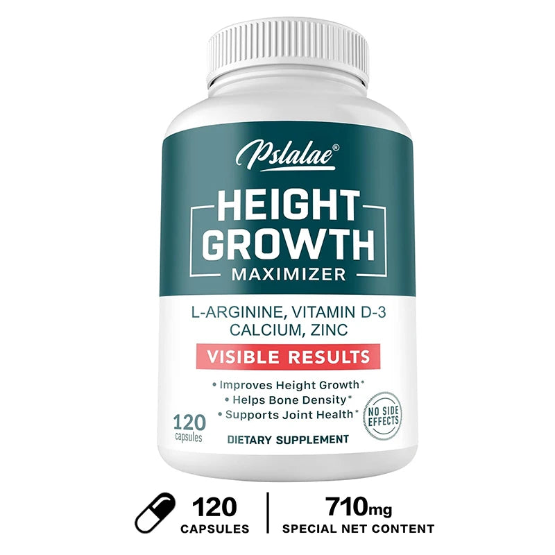 Natural Height Growth Maximizer for Kids, Teens and Adults Zinc and Calcium Increase Peak Height Supplement Bone Strength