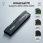 TISHRIC Desktop Memory Radiator RAM Heatsink For DDR2 DDR3 DDR4 DDR5 Ram Cooling Vest With Thermal Pad Aluminum Alloy Cooler