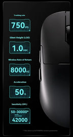 AJAZZ AJ159 APEX Mouse Tri Mode Wireless 8K PAW3950 Sensor Low Latency Gaming Mouse Charge Base Customize Lightweight Pc Gamer