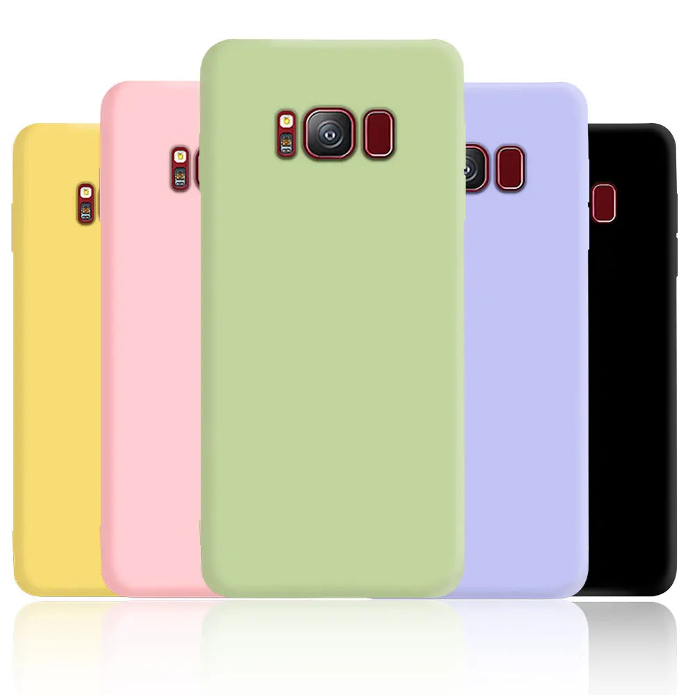 Liquid Silicone Soft Cases For Samsung Galaxy S8 S9 S10 S20 S21 FE S22 S23 Plus Fundas For Samsung Note 8 9 10 20 Plus Cover