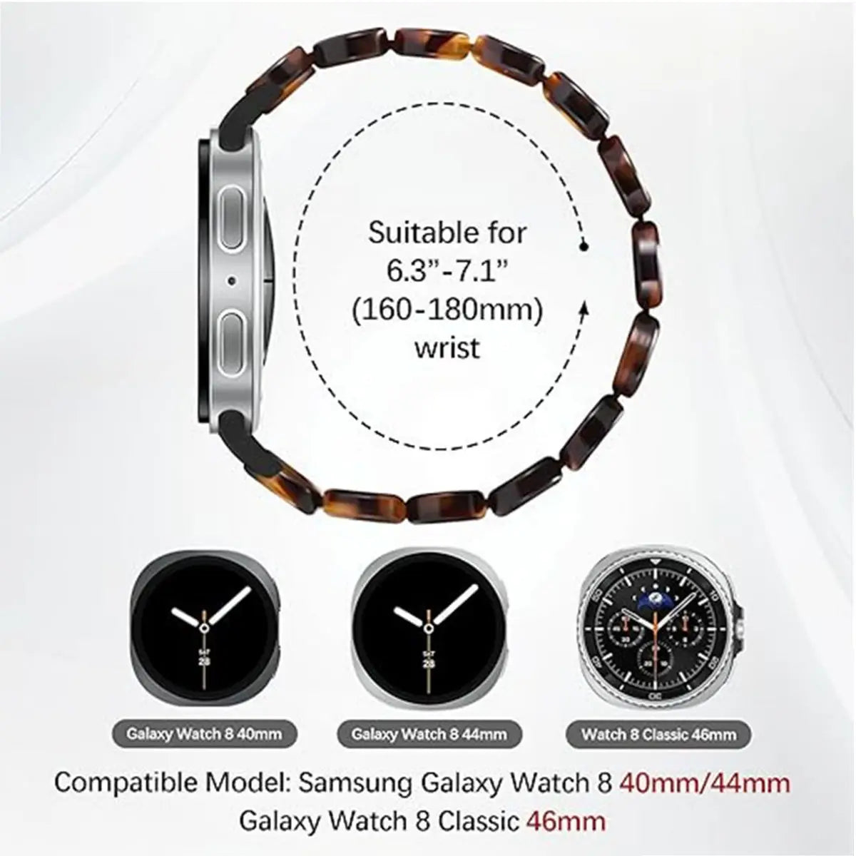 Sport Straps for Samsung Galaxy Watch 8 44mm 40mm Accessories Wrist Resin Bracelet for Correa Galaxy Watch 8 Classic 46mm Band