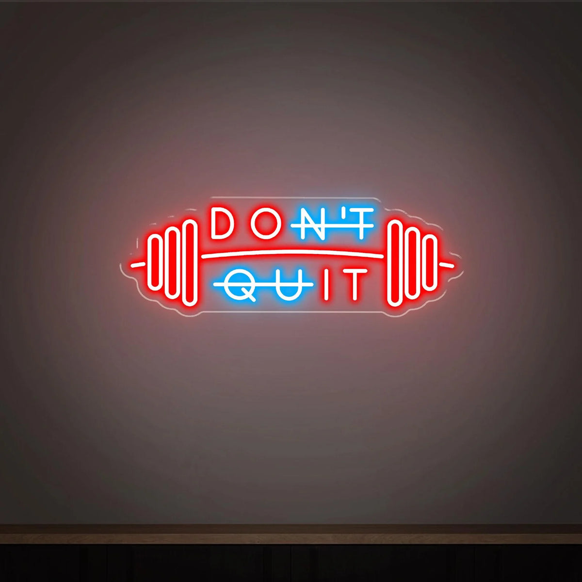 Don't Quit Neon Sign, Custom Home Gym Decor Neon Sign,Gym Motivational Quotes Wall Fitness Decor ,Personalized Business Sign
