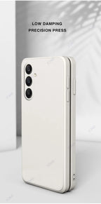 Original Square Liquid Silicone Phone Case for Samsung Galaxy A26 A36 A56 5G 360 Soft Protective Anti-drop Shockproof Back Cover