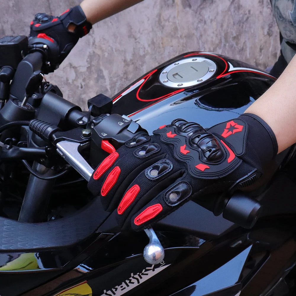 Summer Motorcycle Gloves Men Women Full Finger Touch Screen Motocross Racing Gloves Motorbike Bicycle Cycling Glove M-XXL