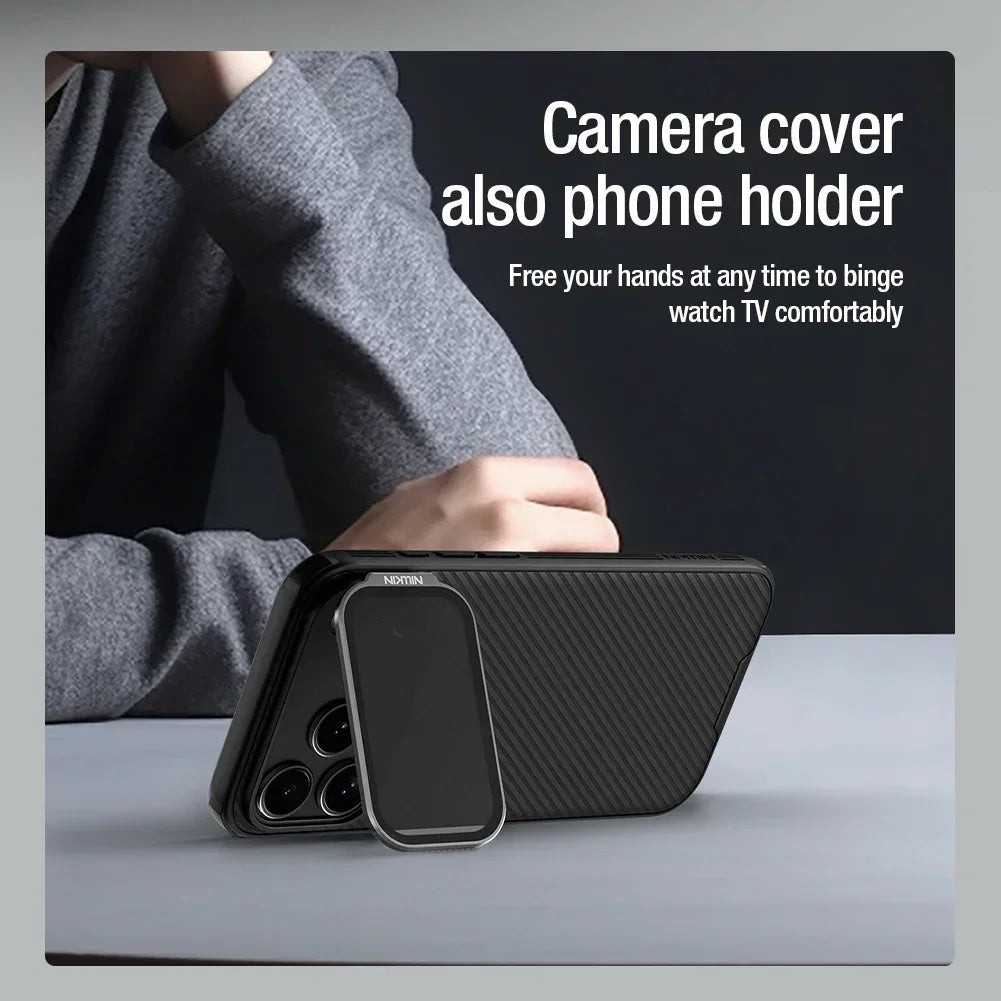 Nillkin for iPhone 18 Pro Max / 17 Pro Max Magnetic Case CamShield Prop Camera Cover Stand Hard PC Protection Back Cover Case