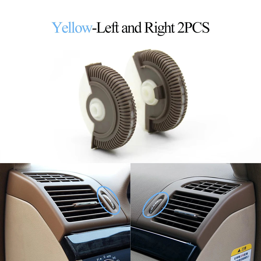 2/3PCS Set Car Front Air Conditioning AC Vent Rolling Wheel For Mercedes BENZ E Class W211 E200 E300 E230 E260 E280 2003-2008
