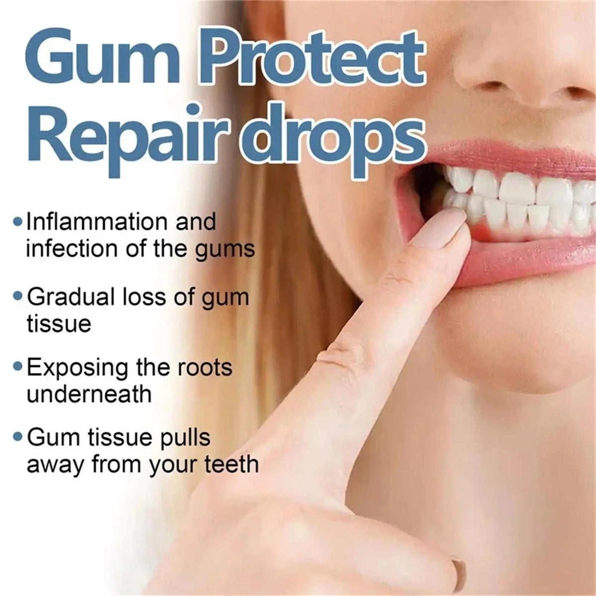 50ML Damaged Gum RepairCare Gel Serum Relieve Sore Gums Allergy Deep Cleaning Teeth Stains Tartar Serum Dental Caries Toothpaste
