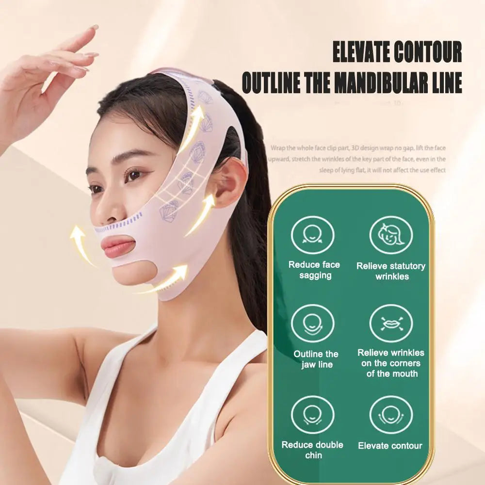 Chin Cheek Bandage V Shaper V LineLi fting And Firming Falimming Device Facial Bandage To Improve DoubChin Delay Sagging