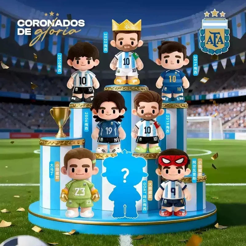 Original In-Stock Messi Argentina National Tea Player Series Vinyl Figurine Blind Box Pendant Collectible Ornament Toys Gifts