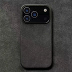 Solid Color Alcantara Phone Case for iPhone 17 Pro Max 17air 16 Pro 16E 15 Plus 14 13 12 Mini 11 XS XR Suede Leather Hard Cover