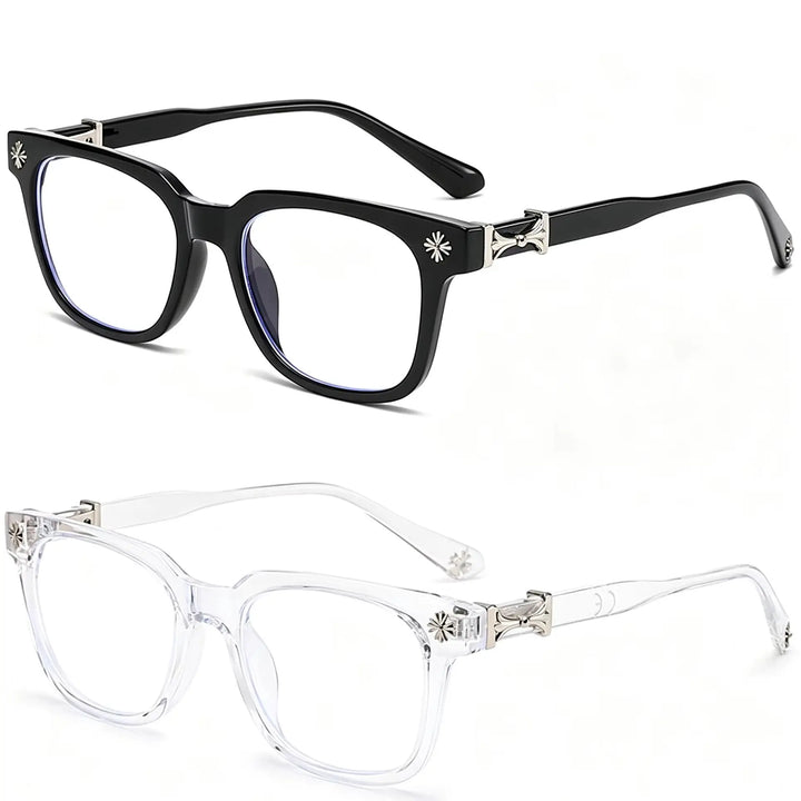 Classic 3Pcs Square Anti Blue Light Glasses For Men And Women Black & Transparent Frame Unisex Computer Wearing Women Glasses