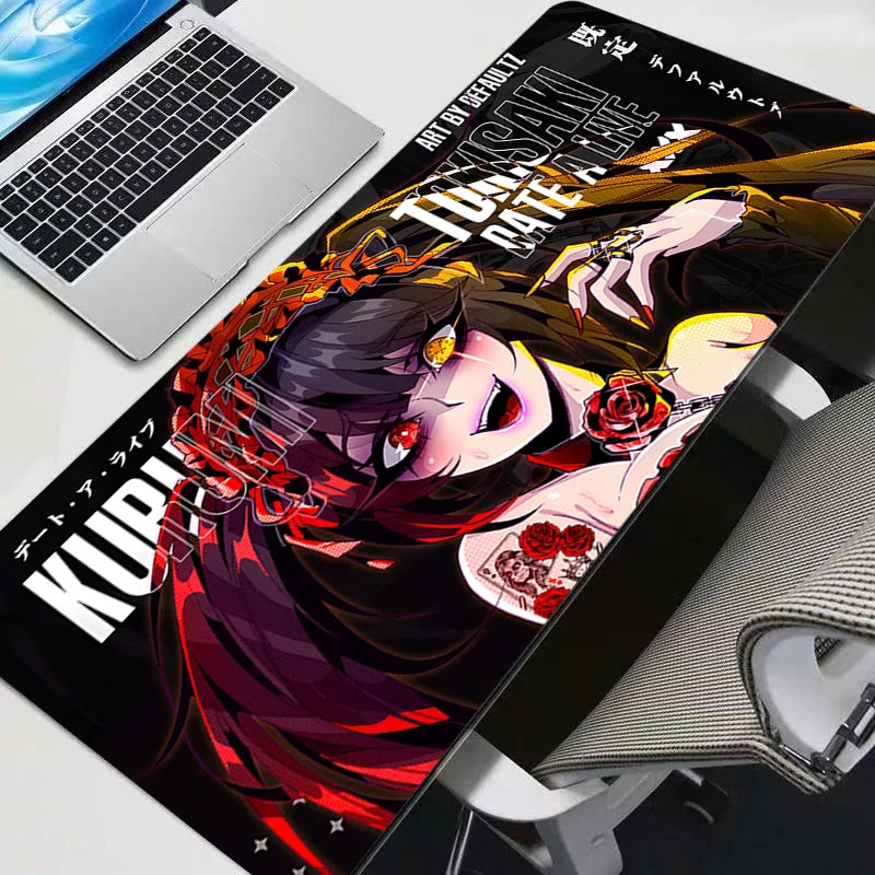 Anime pretty girl Mouse pad professional eSports game players Speed Lock Edge Rubber rug Game Desk Mousepad Keyboard Mat
