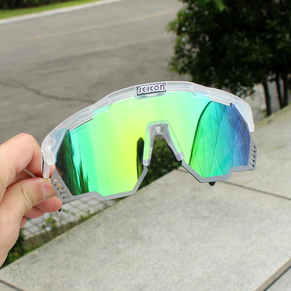 SCICON AEROSHADE KUNKEN UV400 Cycling Sunglasses with Case - Outdoor Sports Men's MTB Road Bike Eyewear Women's Goggles