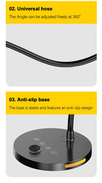 LED Desk Lamp Plug-In Knob Switch Five Level Dimming Desktop Reading Lamps Bedroom Dormitory  Clip Type Iron Bedside Desk Light