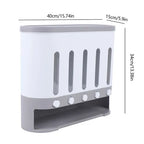 Wall-Mounted Dry Food Storage Dispenser 9Kg Capacity Airtight Cereal & Grain Organizer with Removable Compartments