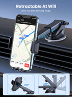 TOPK Car Phone Holder Mount for IPhone[Powerful Suction] Phone Mount for Car Dashboard Car Accessories Automobile for Smartphone