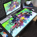 Black Gaming Mousepad XXL Rubber Non-slip Office Deskmat Anime Girl Playmat C-Cyberpunks Style Lock Edge PC Keyboard Accessories