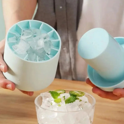 Silikon Eiswürfelform Rund Eiswürfelbehälter Sommer DIY Kühlschrank Gefrierfach Eismaschine Kreative Eiswürfelform Barzubehör