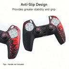 Para la funda del mando de PS5, carcasa de silicona antideslizante protectora compatible con el mando de PS5 con tapa de agarre para el pulgar
