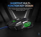 Gaming Mouse RGB Backlit Ergonomic Game Mice 7D Esports Wired Mouse Computer Mouse for Laptop PC Desktop Gamer