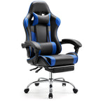 MCQ Gaming Chair Video Game Desk Ergonomic Office Chair with Footrest and Lumbar Support Height Adjustable with 360° Swivel