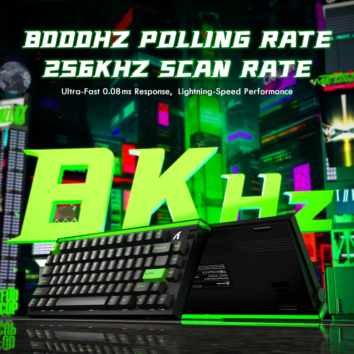 ATTACK SHARK R85 HE Wired 75% Hall Effect Rapid Trigger Mechanical RGB Gaming Keyboard with 8K Polling,0.05mm RT Accuracy