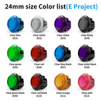 Qanba Gravity KS Mechanical Shafts Silent Pushbutton 24mm/30mm Arcade Button Snap-in (Boxed)