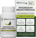 BIOptimizers Magnesium Breakthrough Supplement with 500mg - 7 Forms of Magnesium: Glycinate, Malate, Citrate, and More - Natural Support for Sleep and Cognitive Function -30 Capsules- Calming Vitamins