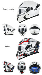 High Quality DOT Motorcycle Helmet Four Seasons Motocross Racing Modular Flip Up Casco Moto Men Women Off Road Helmet Unmasked