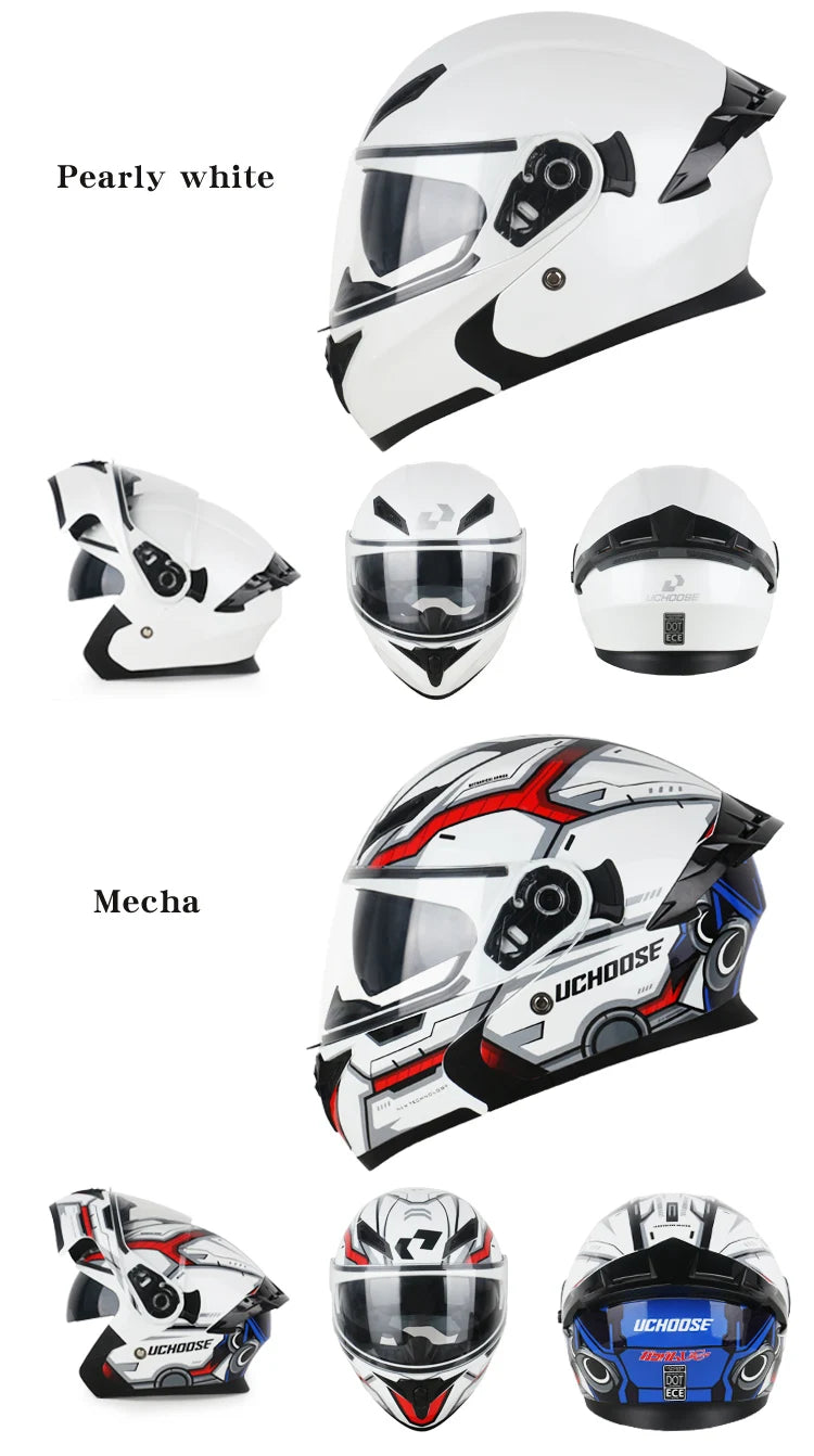 High Quality DOT Motorcycle Helmet Four Seasons Motocross Racing Modular Flip Up Casco Moto Men Women Off Road Helmet Unmasked